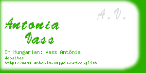 antonia vass business card