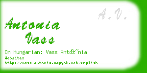 antonia vass business card